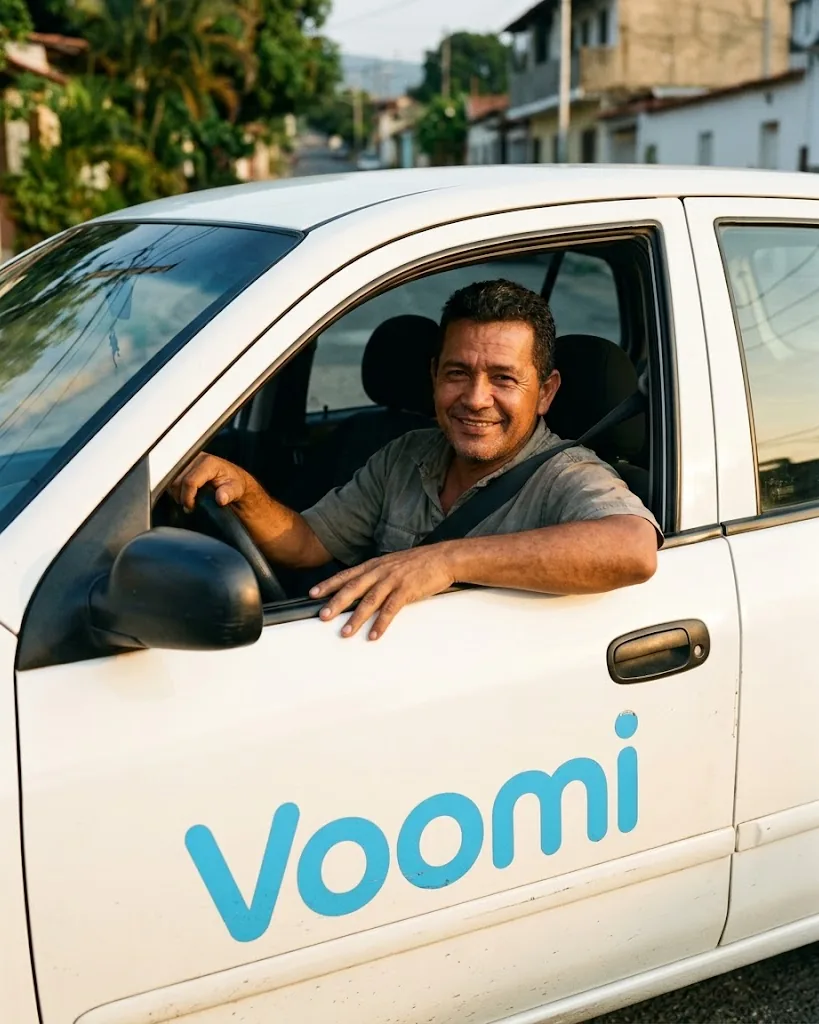 Voomi driver at the wheel